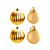Bola de Natal - Ouro - Matte e Gomo - 8cm - 4 unidades - Cromus - Rizzo - Imagem 1