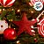 Enfeite para Pendurar de Natal - Estrela Vermelha com Glitter - 9cm - 4 unidades - Cromus - Rizzo - Imagem 3