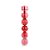 Bola de Natal em Tubo - Vermelho - 8cm  - 6 unidades - Cromus - Rizzo - Imagem 1