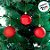 Bola de Natal em Tubo - Vermelho - 8cm  - 6 unidades - Cromus - Rizzo - Imagem 3