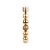Bola de Natal em Tubo - Ouro - 6cm  - 6 unidades - Cromus - Rizzo - Imagem 1