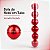Bola de Natal em Tubo - Vermelho Perolado - 10cm - 6 unidades - Cromus - Rizzo - Imagem 2