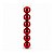 Bola de Natal em Tubo - Vermelho Perolado - 10cm - 6 unidades - Cromus - Rizzo - Imagem 3