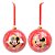 Bola de Natal Disney Original - Mickey e Minnie - 12cm - 2 unidades - Cromus - Rizzo - Imagem 1