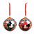Bola de Natal Disney Original - Mickey e Minnie Xadrez - 12cm - 2 unidades - Cromus - Rizzo - Imagem 1