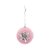 Bola de Natal Glitter - Rosa e Prata - Floco de Neve - 8cm - 6 unidades - Cromus - Rizzo - Imagem 1