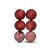 Bola de Natal Lisa - Vinho Matte - 8cm - 6 unidades - Cromus - Rizzo - Imagem 1