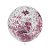 Balão Bubble Transparente com Glitter Rosa Escuro Hexagonal - 18" 45cm - 1 unidade - Rizzo - Imagem 1