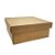 Caixa para Presente Premium Quadrada - Kraft - 18,3x18,2x8cm - 5 unidades - Assk - Rizzo - Imagem 1