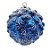 Bola de Natal Texturizada - Azul e Neve - 10cm - 3 unidades - Rizzo - Imagem 3