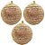 Bola de Natal Glitter - Dourada - 8cm - 3 unidades - Rizzo - Imagem 1