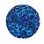 Bola de Natal Glitter - Azul com Miçangas - 10cm - 3 unidades - Rizzo - Imagem 3