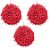 Bola de Natal Glitter - Vermelha  - 10cm - 3 unidades - Rizzo - Imagem 1