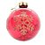 Bola de Natal Glitter - Vermelha - Frases - 10cm - 3 unidades - Rizzo - Imagem 4