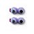 Acessório Presilha Pompom com Olhos - Roxo - 2 unidades - Rizzo - Imagem 1