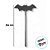 Palito Decorativo Halloween - Morcego com Glitter - 26cm - 5 unidades - Rizzo - Imagem 3