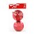 Bola de Natal com Glitter e Gomo - Vermelho - 10cm  - 2 unidades - Cromus - Rizzo - Imagem 1