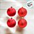 Bola de Natal com Glitter e Gomo - Vermelho - 8cm - 4 unidades - Cromus - Rizzo - Imagem 3