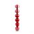 Bola de Natal Perolada - Vermelho - 8cm  - 6 unidades - Cromus - Rizzo - Imagem 1