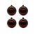 Bola de Natal Lisa Perolada - Vinho - 10cm - 4 unidades - Cromus - Rizzo - Imagem 1