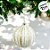 Bola de Natal Paete com Listras - Branco/Ouro Glitter - 10cm  - 4 unidades - Cromus - Rizzo - Imagem 3