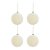 Bolas de Natal Veludo - Creme - 10cm  - 4 unidades - Cromus - Rizzo - Imagem 1
