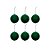 Bolas de Natal Paete - Verde - 8cm - 6 unidades - Cromus - Rizzo - Imagem 1
