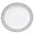 Prato Descartável Raso Redondo Premium Prata - 26cm - 6 unidades - Rizzo - Imagem 1