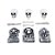 Enfeite Decorativo Halloween - Lápide com Esqueletos - 12cm - 10 unidades - Cromus - Rizzo - Imagem 1