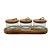 Petisqueira de Vidro com Base e Tampa de Madeira - 120ml - 26x10,2x7cm  - 1 unidade - Rizzo - Imagem 1