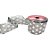Fita Decorativa - Quadrados Prata e Branco - 6,3cm - 1 unidade - Rizzo - Imagem 1
