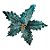 Poinsétia Decorativa - Verde com Glitter Dourado - 40cm - 1 unidade - Rizzo - Imagem 1