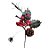Pick Decorativo - Pinha e Frutinhas Vermelhas - 23cm - 1 unidade - Rizzo - Imagem 1