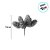 Pick Pinhas Decorativas com Glitter - Marfim - 15cm - 1 unidade - Cromus - Rizzo - Imagem 2