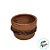 Vaso de Cerâmica com Cipó Marrom G - 16x12cm - 1 unidade - Rizzo - Imagem 3