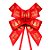 Laço Fácil de Fita de Cetim Decorada - Vermelha com Frase Feliz Natal - 22mm - 5 unidades - Progresso - Rizzo - Imagem 1