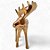 Enfeite de Natal em Resina - Alce Dourado - 30x28cm - 1 unidade - Rizzo - Imagem 3