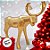 Enfeite de Natal em Resina - Alce Dourado - 30x28cm - 1 unidade - Rizzo - Imagem 7
