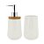 Kit para Banheiro Bambu White com 2 peças - 8,5x19cm - 1 unidade - Rizzo - Imagem 1