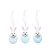 Ovo de Páscoa Decorativo para Pendurar - Coelhinhos Azul e Branco - 8x4cm - 9 unidades - Cromus - Rizzo - Imagem 1