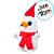 Boneco de Neve com Cachecol Chaveiro de Pelúcia - 10cm - 1 unidade - Rizzo - Imagem 4