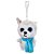 Lobo Cinza com Cachecol Chaveiro de Pelúcia - 10cm - 1 unidade - Rizzo - Imagem 1