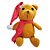 Urso com Cachecol de Pendurar de Pelúcia - 27cm - 1 unidade - Rizzo - Imagem 1