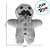 Biscoito de Natal com Bigode de Pelúcia - 21cm - 1 unidade - Rizzo - Imagem 2