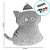 Gato Grande de Pelúcia - 43cm - 1 unidade - Rizzo - Imagem 2