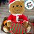 Urso com Presente de Pelúcia - 32cm - 1 unidade - Rizzo - Imagem 3
