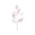 Galho Decorativo - Folhas Branco com Rosa - 60cm - 1 unidade - Cromus - Rizzo - Imagem 1