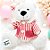 Urso de Pelúcia com Roupão Listrado Vermelho - 25cm - 1 unidade - Rizzo - Imagem 6