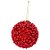 Bola de Natal Decorada - Glitter Vermelho - 10cm - 3 unidades - Rizzo - Imagem 3