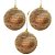 Bola de natal Decorada - Circulos de Glitter Dourado - 10cm - 3 unidades - Rizzo - Imagem 1